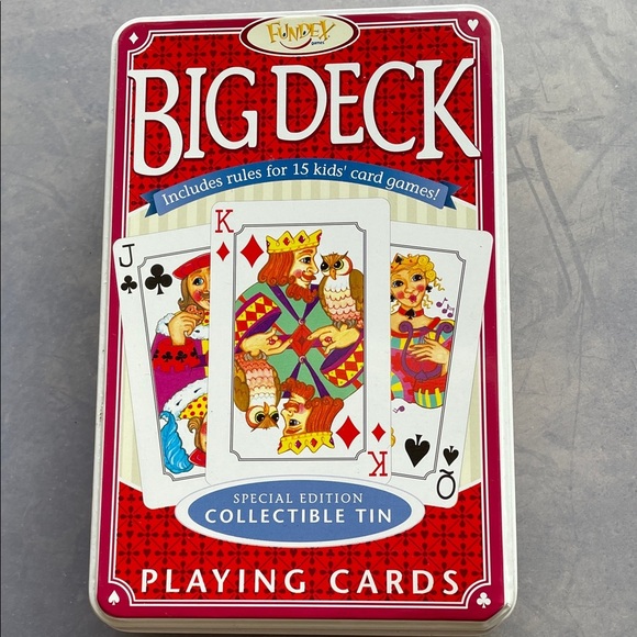 Fundex Big Deck Playing Cards in Tin - Picture 1 of 6